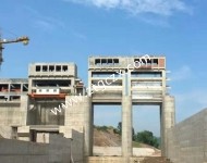 建設中的安居電站上游照片